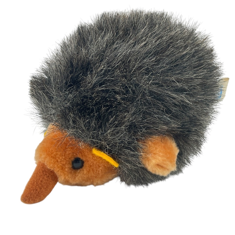 Vintage 1980 GUND Hedgehog Plush Stuffed Animal Toy Squeaker Retro